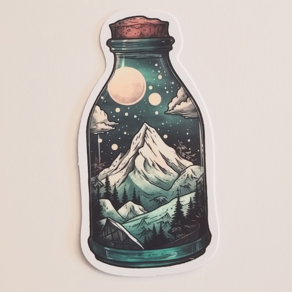 10/$10 Mountain Scenery Sticker